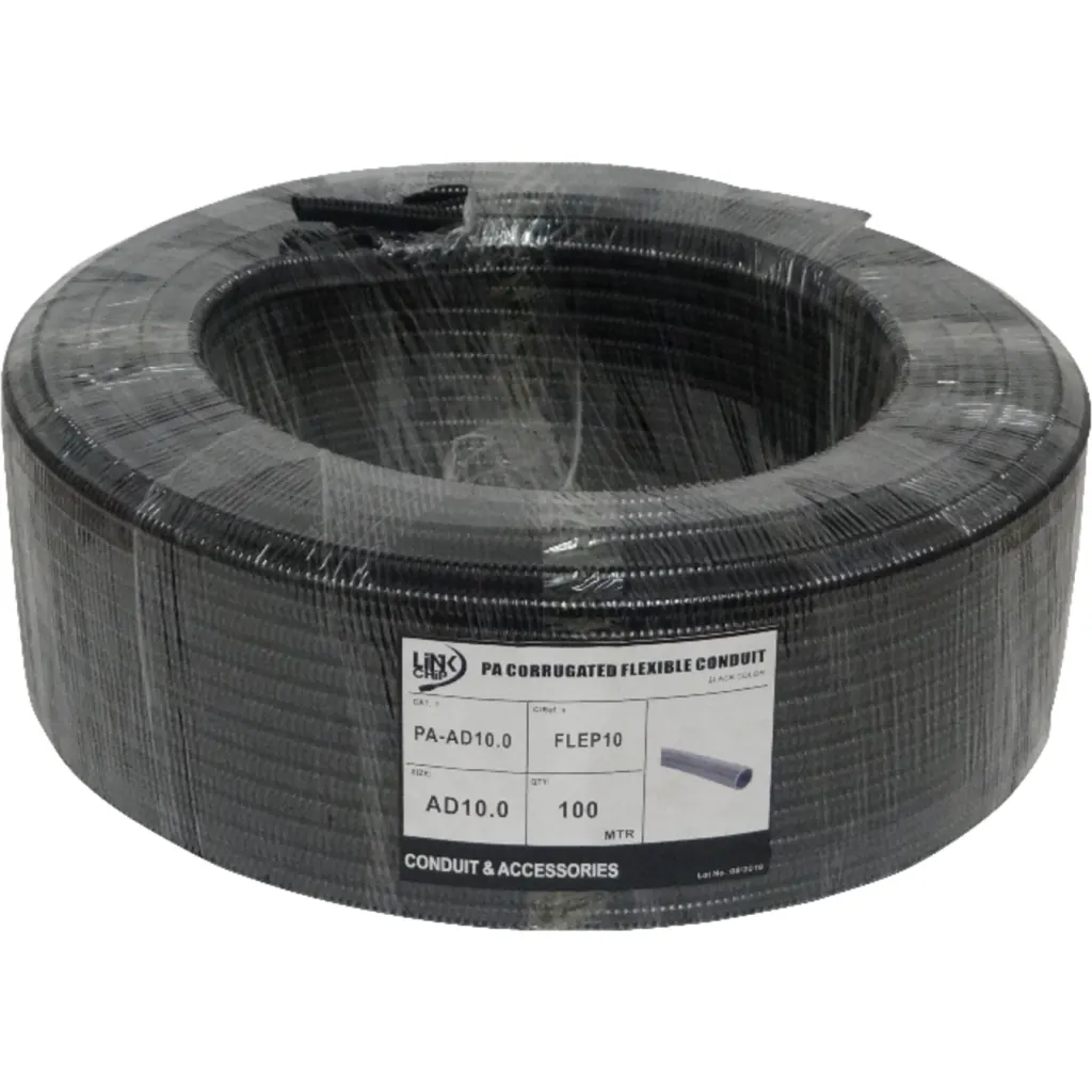 Imagen 1 de 10mm Rollo-100mts 7mm-int Conduit Flexible Plastico Corrugado Negro PA
