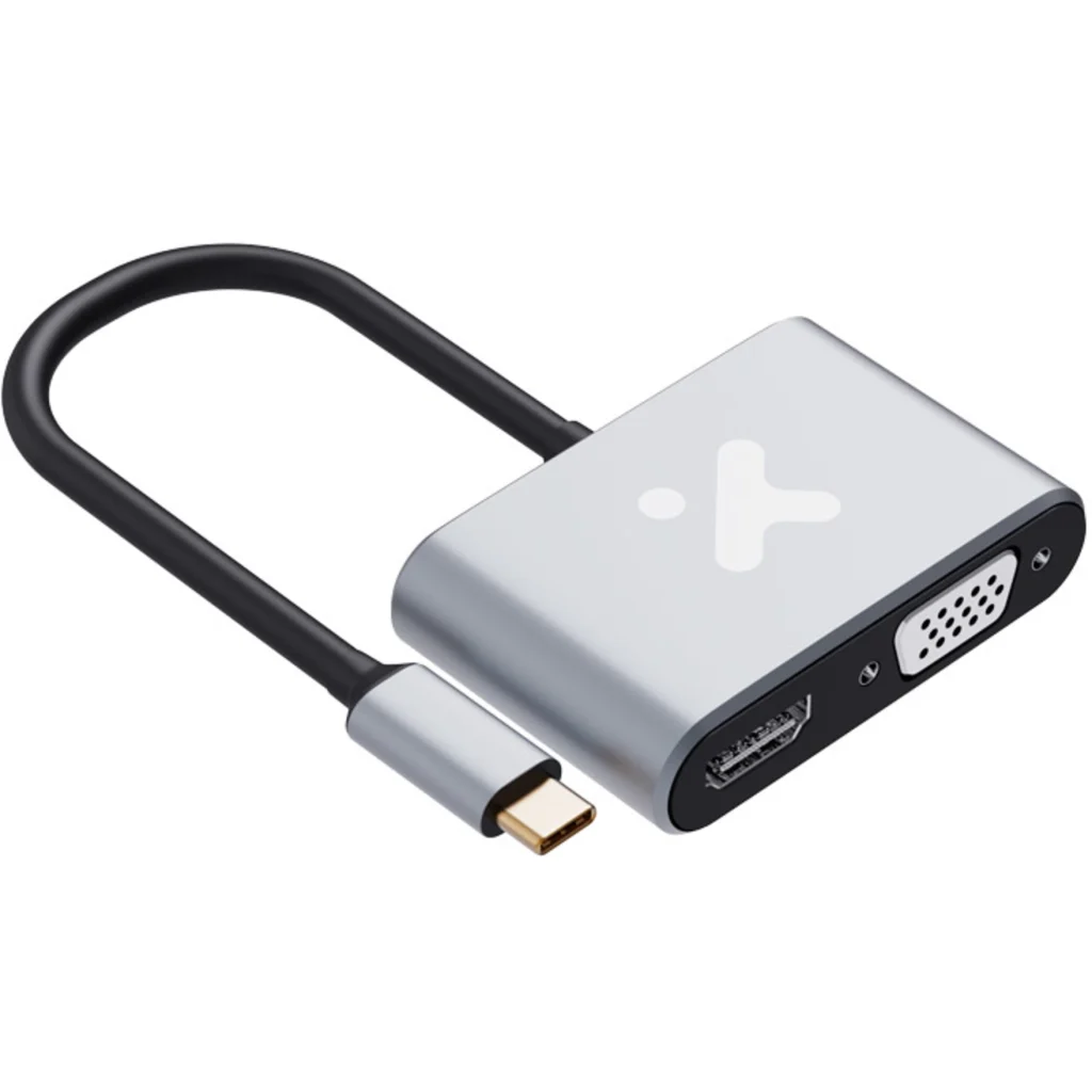 Imagen 2 de Adaptador Multipuertos 2en1 XTech XTC-542, USB-C a HDMI VGA