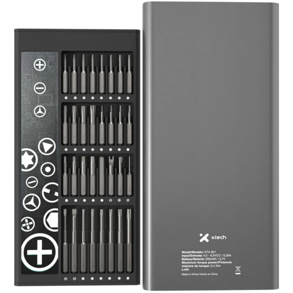 Imagen 5 de Xtech - 68-in-1 High-Precision Screwdriver Kit - Rechargeable Electric XTA-821