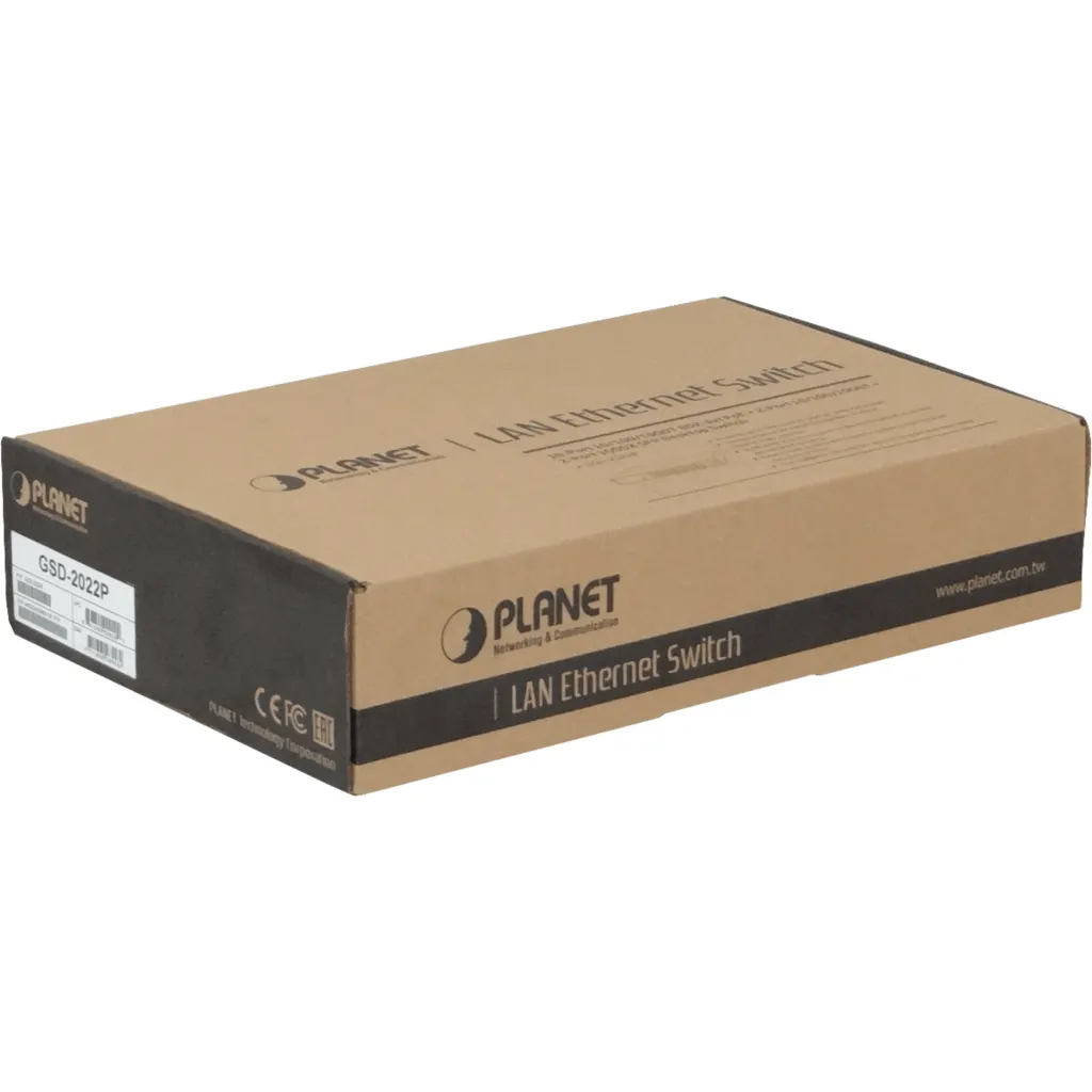 Imagen 3 de Switch PLANET 18-1000(16-PoE+af/at) 185W-tot 2-SFP Switch Rack19p 20-puertos