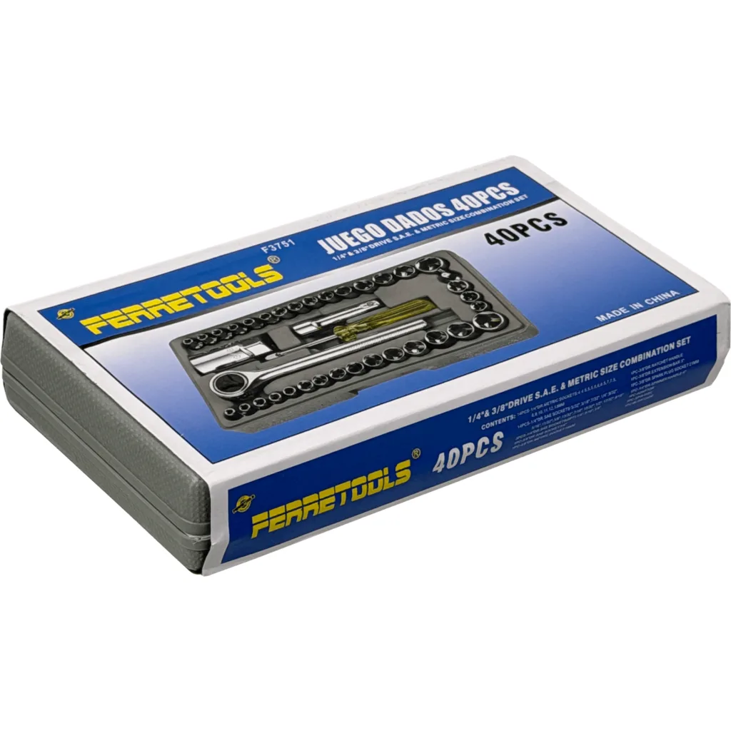 Hex-5/32-5/8 Hex-4-15mm Corona-1/4-3/8 40-piezas