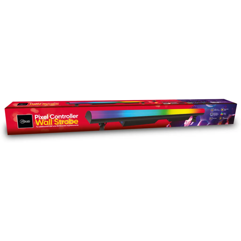 Imagen 3 de MLAB LUZ FIESTA BARRA 144 LED PIXEL CONTROLLER WALL STROBE MIC MUSIC RGB 3 EN 1