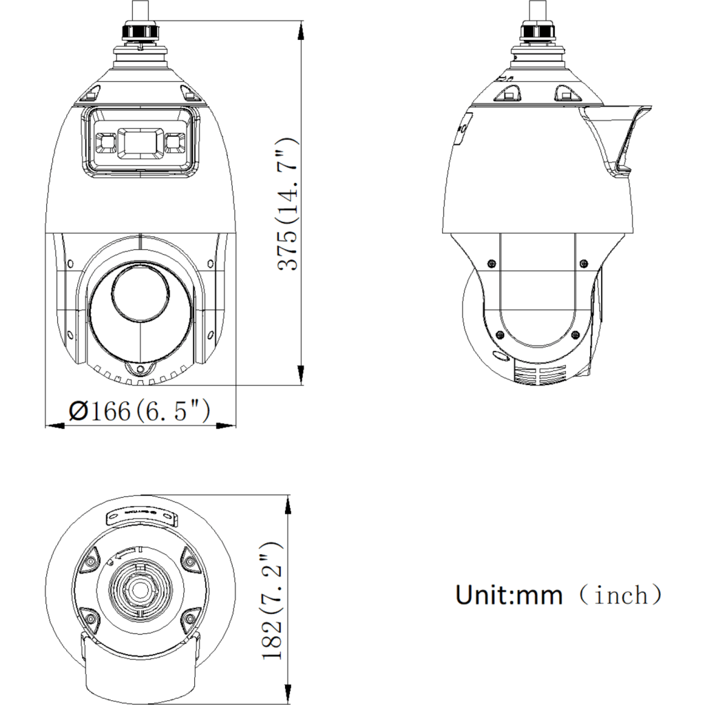 Imagen 1 de Camara PTZ TandemVu 4MP Hikvision cam.fija 4MP 25x 100mt IR AcuSense IP66