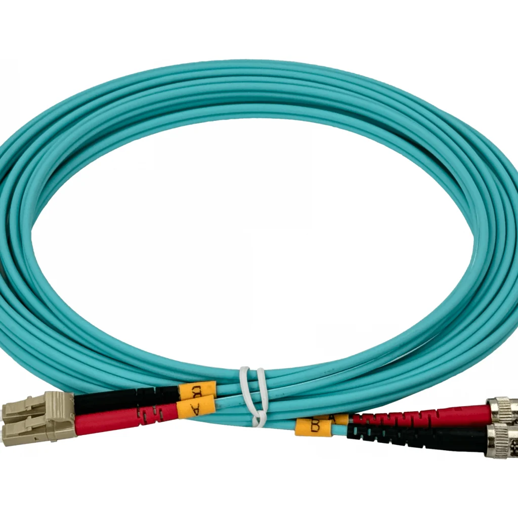 5mt LC-ST OM3 Multimodo MM Duplex Jumper Fibra 3.0mm 50/125um