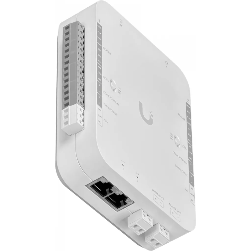 UBIQUITI Control 2-Puerta Wiegand 12/24V-Out 2-100 Riel-Din req-12/24V