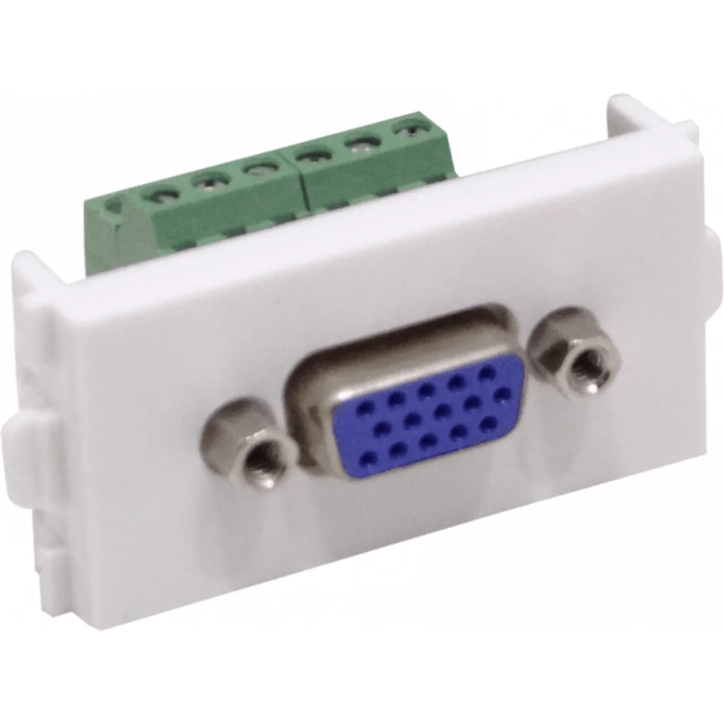 Imagen 1 de Modulo VGA DB15-Hembra-Regleta-10p DE-15/HH HD15-3-Filas p/FQ1-FQ2-FQ3