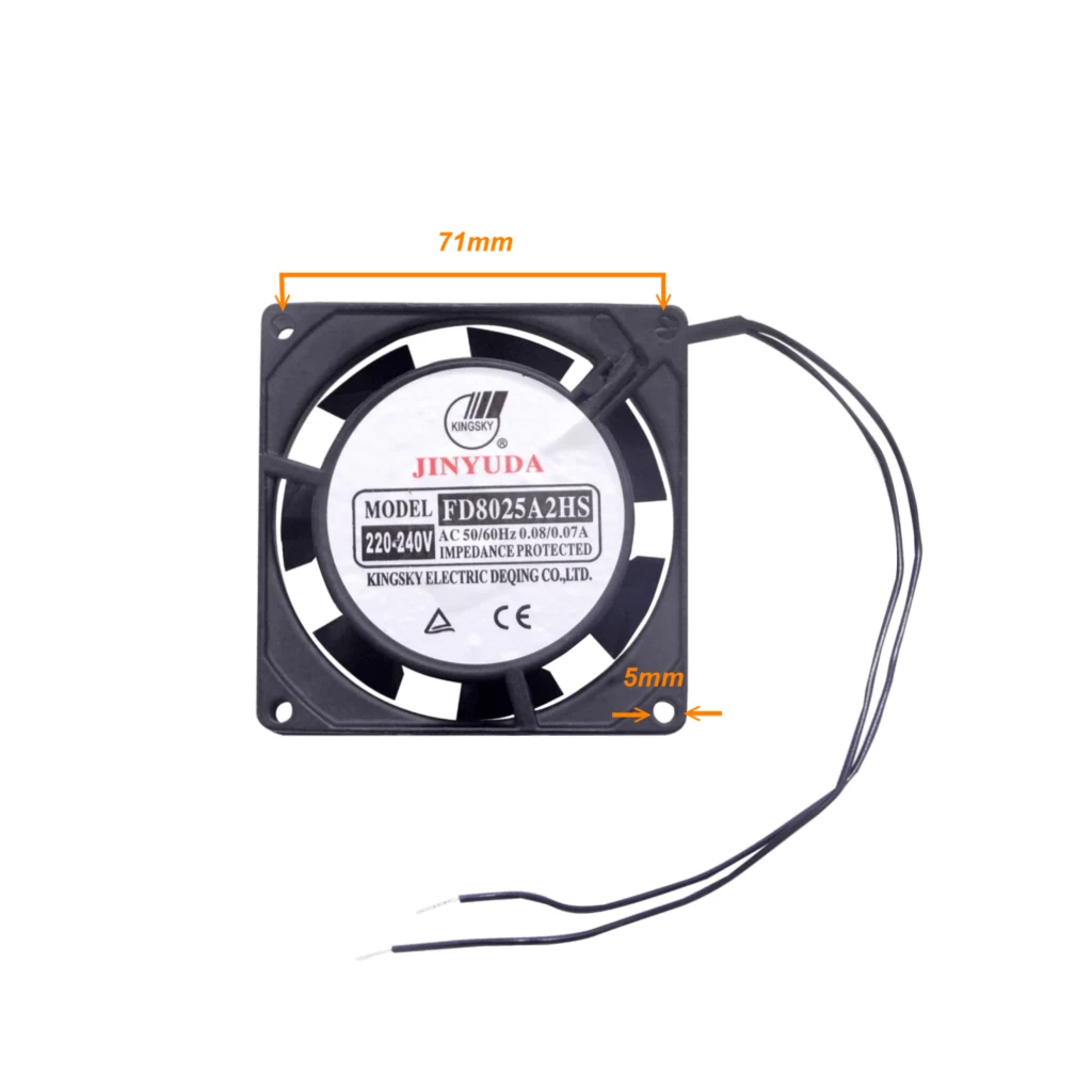 LINKMADE Ventilador 8x8cm 220VAC No-Incluye-Enchufe 4cm-Alto Turbina