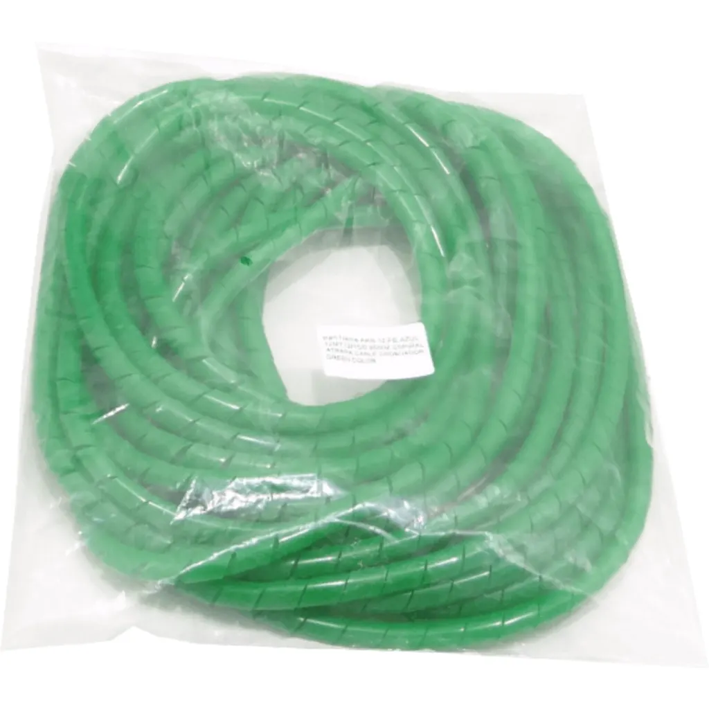 PE Verde 12mt 12/15/0,85mm Espiral Atrapa Cable Ordenador