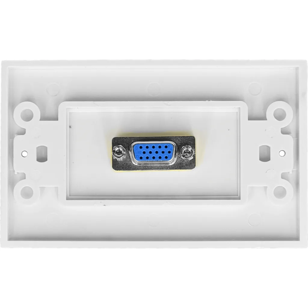 Imagen 1 de Blanco VGA Conector H-H Faceplate WPHD15FF-Plastico 70x114mm