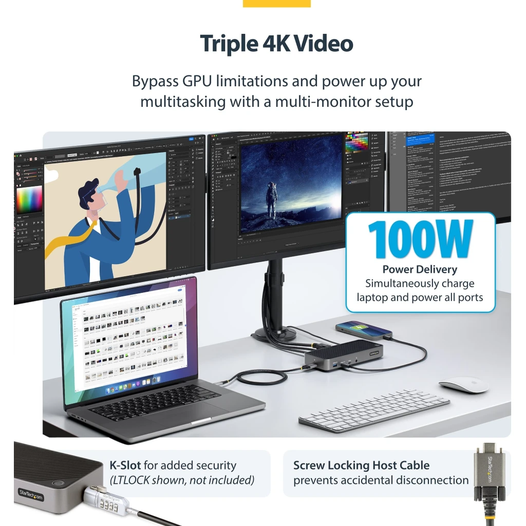Imagen 2 de Docking Station USB-C 2x HDMI/DP 1x HDMI