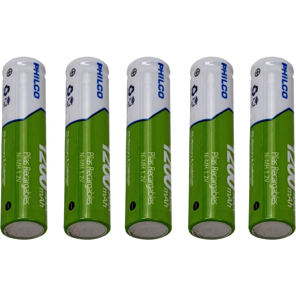 Imagen 3 de PHILCO AAA 5-Pila Recargable 1200mAh 1,2V Ni-MH Precargada 42ULX-123A5