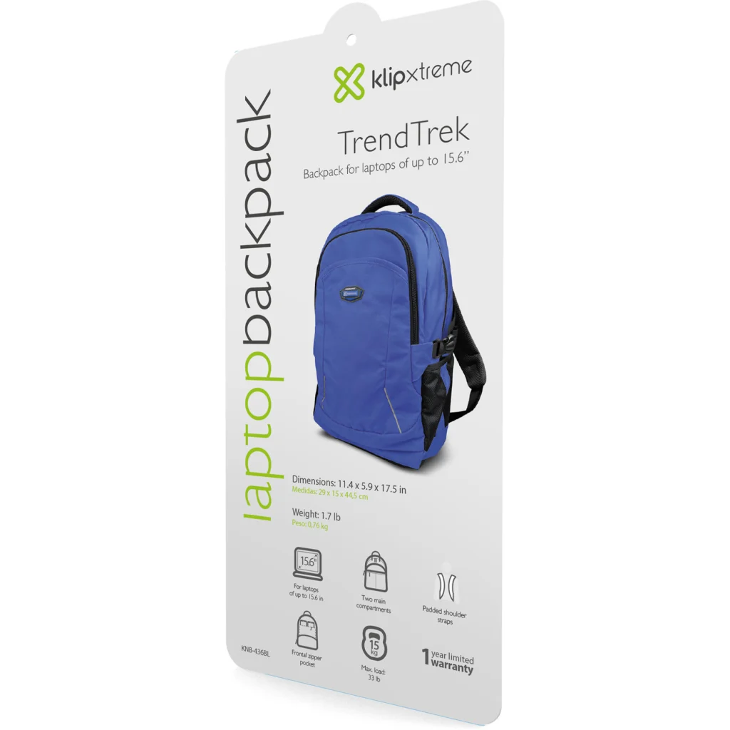 Imagen 1 de Klip Xtreme - Notebook carrying backpack - 15.6" - Polyester - Blue - Water repellent