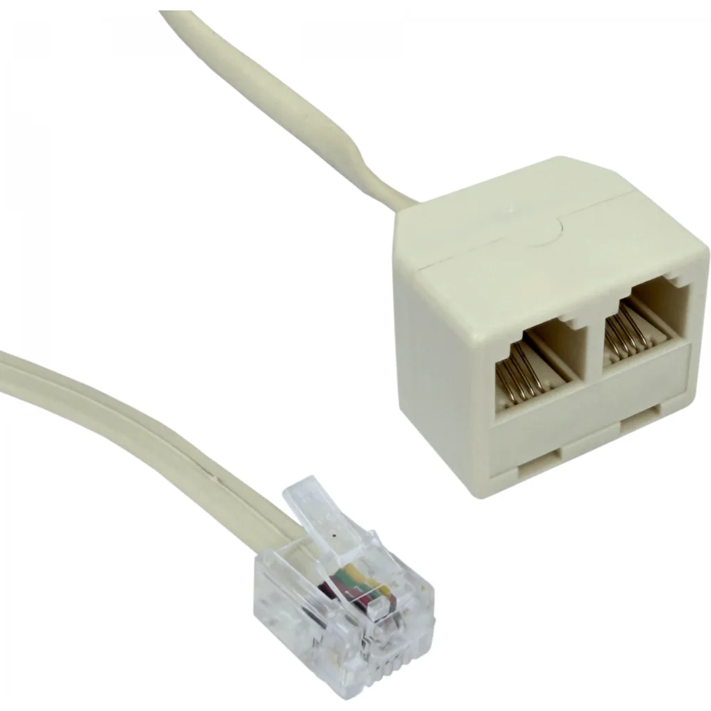 Imagen 1 de MACROTEL 1-RJ11-M 2-RJ11-H 7,5mt 6P4C Cable Extension Telefonica RJ14