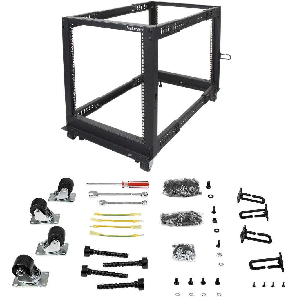 Imagen 11 de 12U Adjustable Depth 4 Post Server Rack