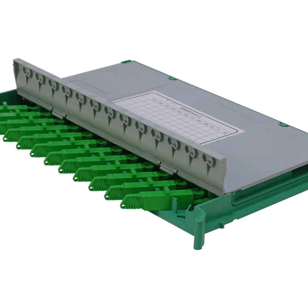 Imagen 1 de Bandeja 12-E2000/APC p/Cabecera tipo ODF incluye pigtails-SM y coplas