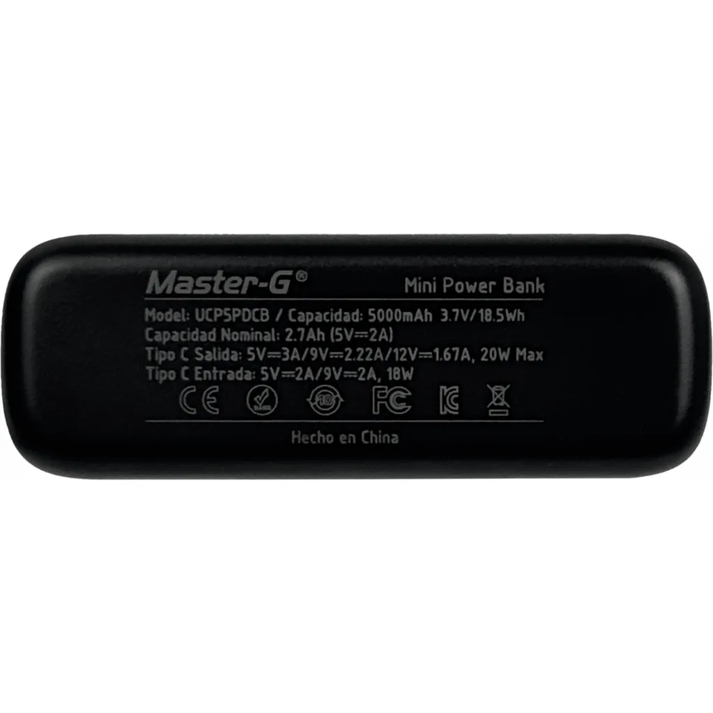 Imagen 1 de MASTER-G Cargador Base Tipo-C 20W 5000mAh in:5/9/12V ou:5/9/12V