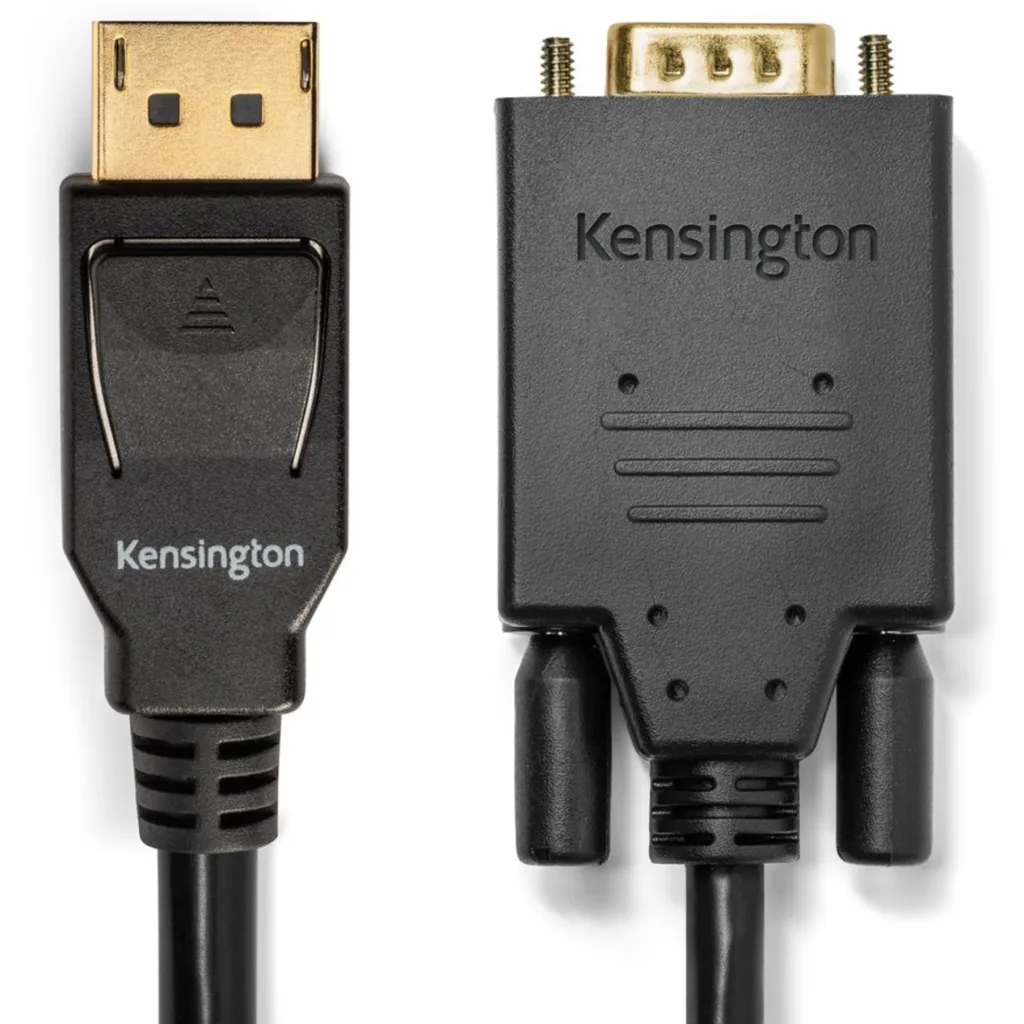 Imagen 2 de Cable Adaptador DisplayPort a VGA M/M hasta 1080p 1.8mts Negro KENSINGTON