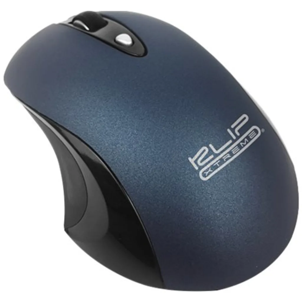 Mouse Inalámbrico KlipX KMW-400B Silencioso Óptico 1600DPI 2.4Ghz 3 Botones Azul