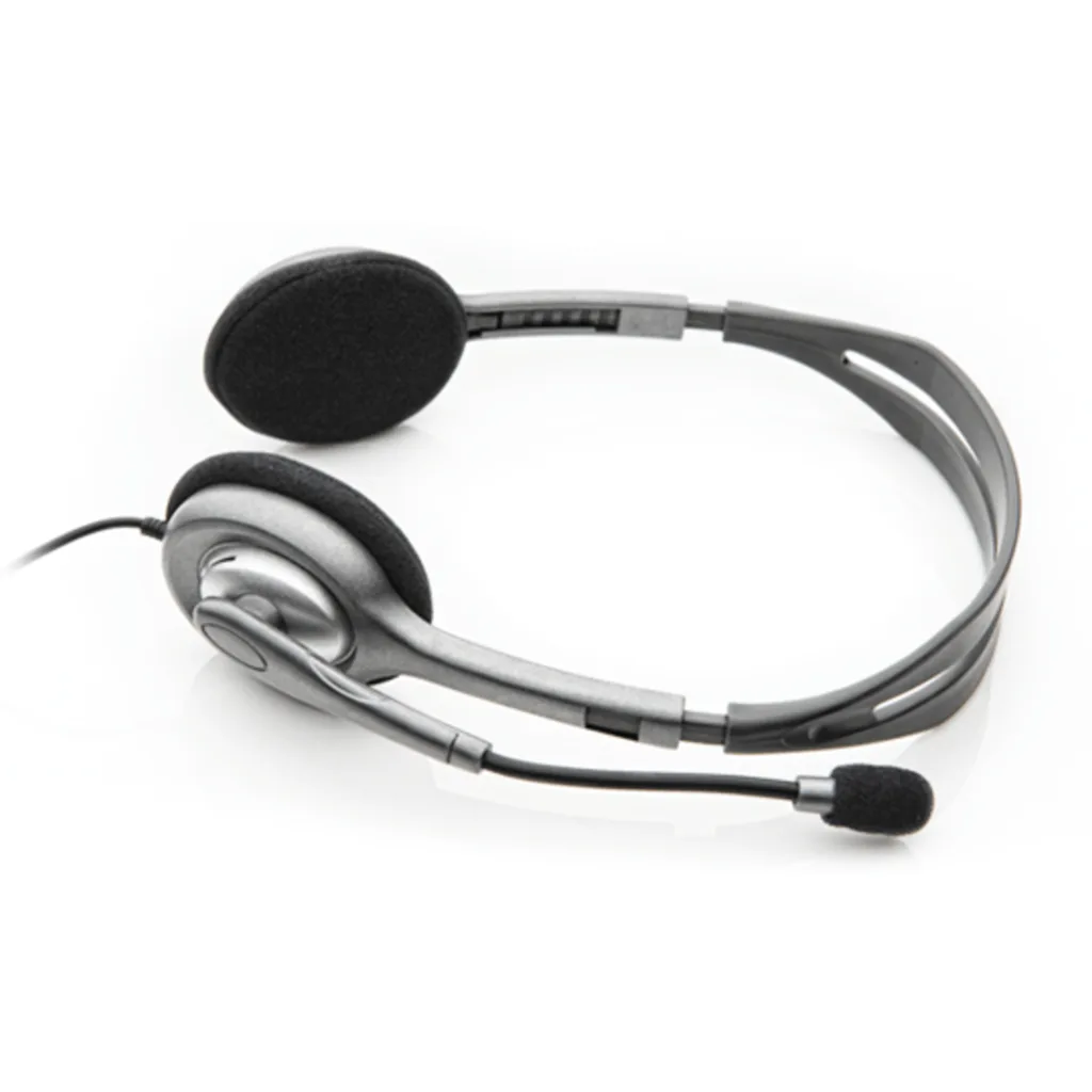Imagen 2 de Audífonos Alámbricos Logitech H111 Interfaz 3.5mm con Micrófono Color Gris 