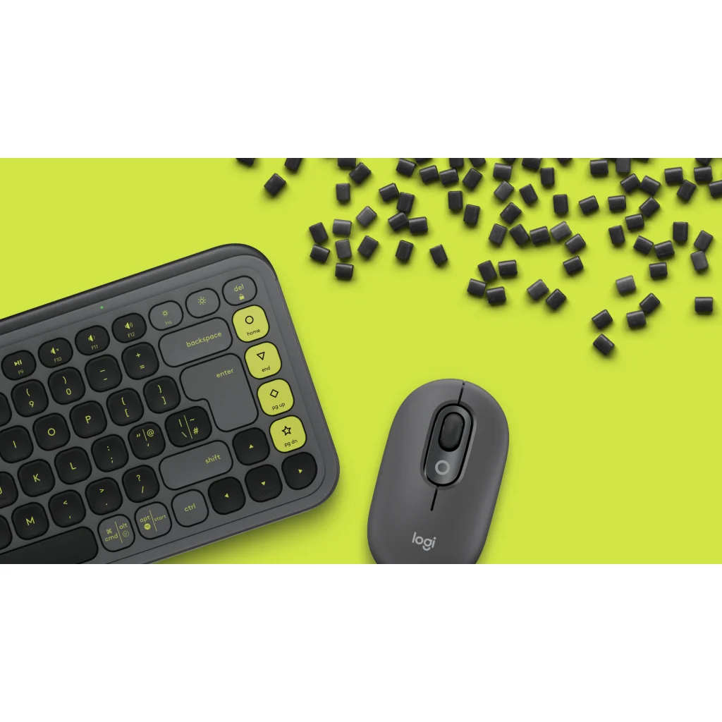 Imagen 5 de Kit Teclado Mouse Logitech Pop Icon Conectividad Inalámbrica BT Grafito/Verde