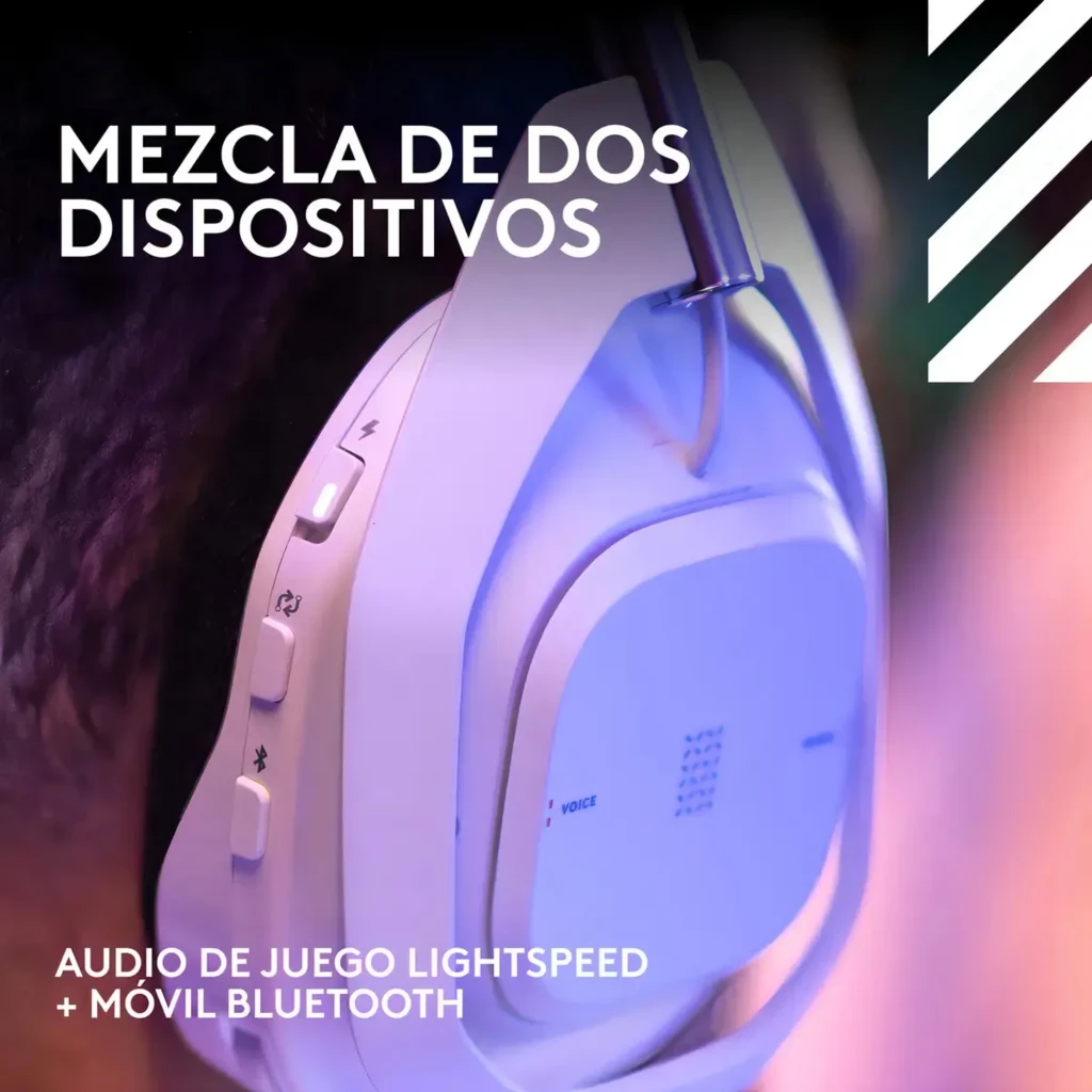 Imagen 9 de Audífonos Gamer inalámbricos Logitech G Astro A50 X Lightspeed Dolby Atmos White