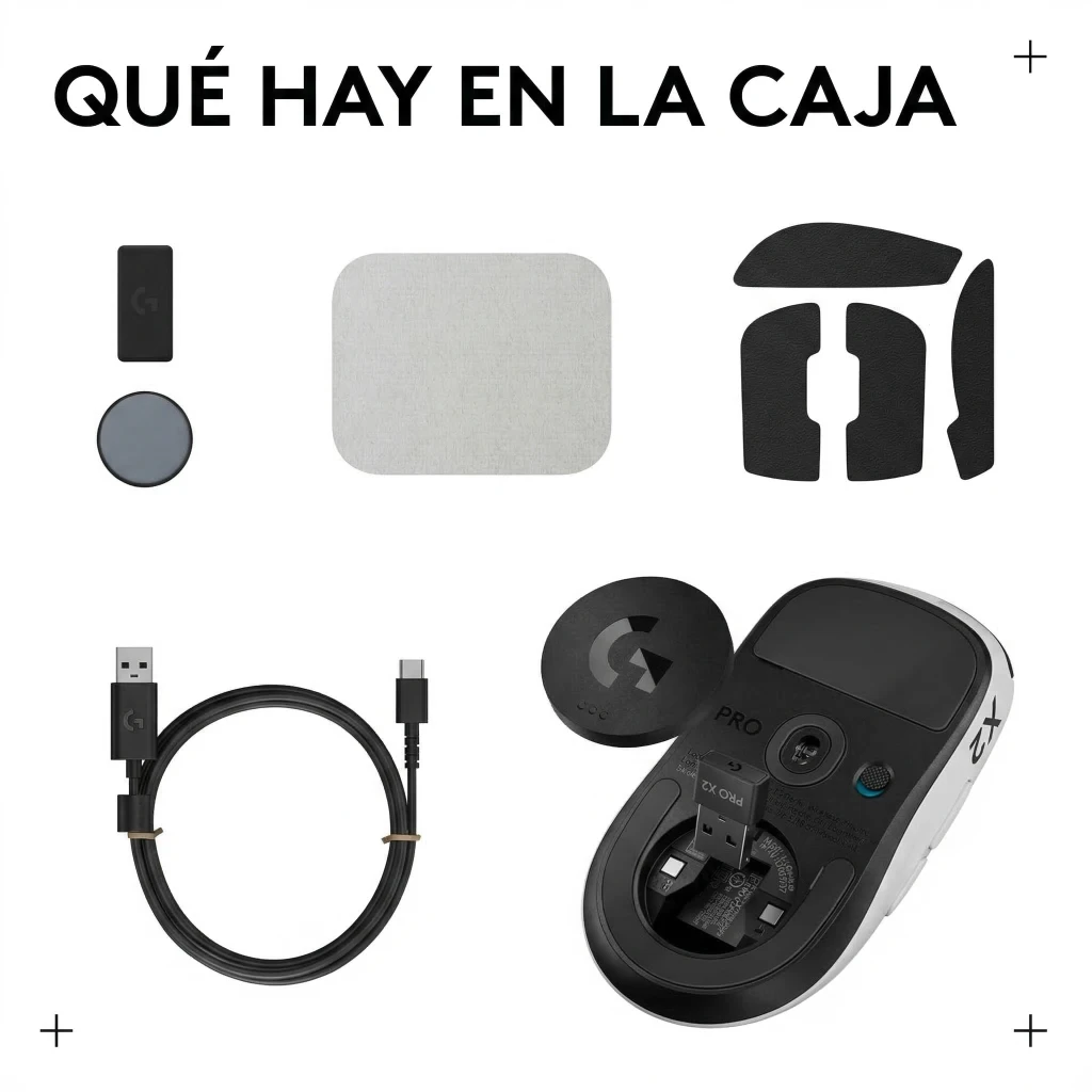 Imagen 10 de Mouse Gamer Inalámbrico Logitech PRO X2 SUPERSTRIKE Óptico 44000dpi Blanco/Negro