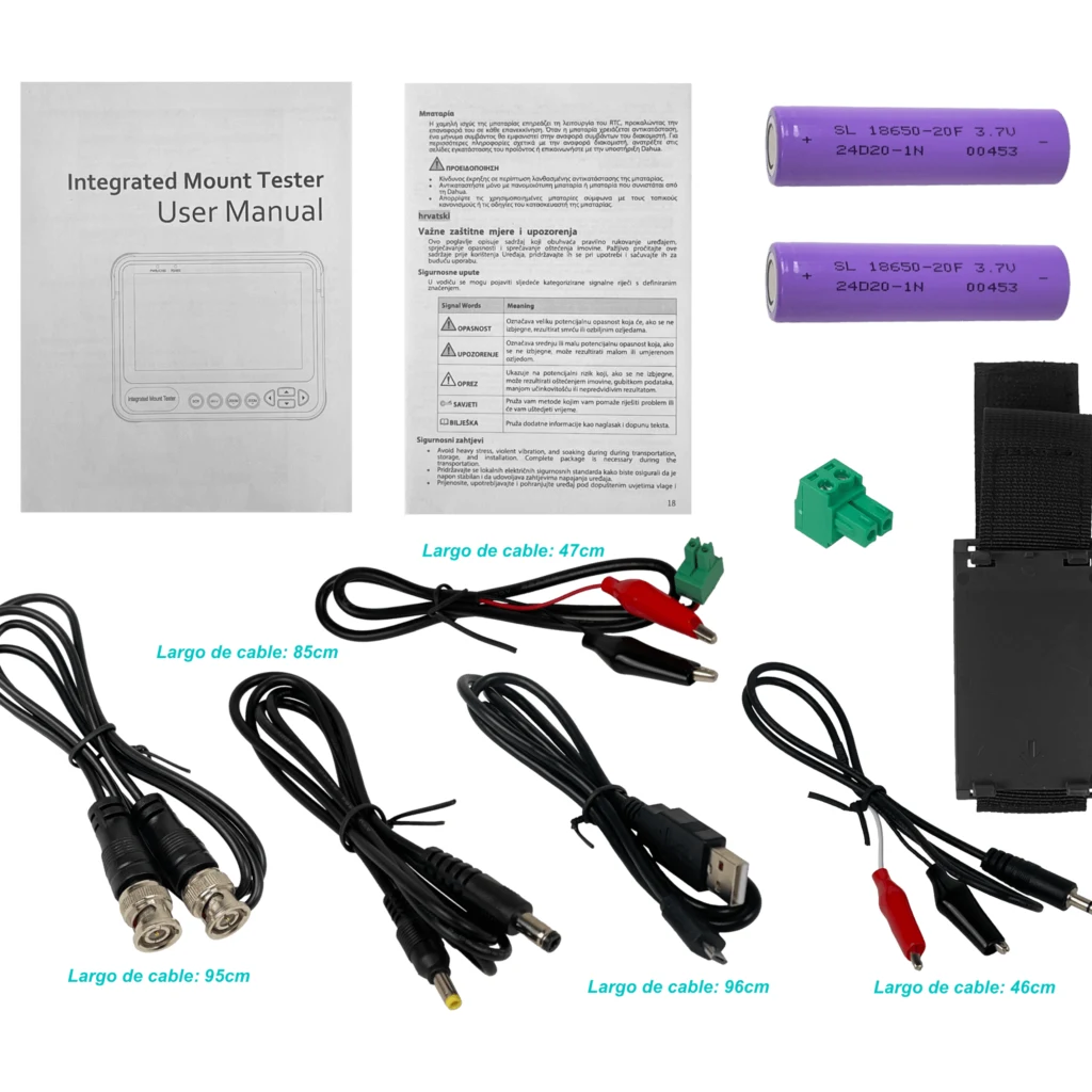 Imagen 4 de DAHUA Tester Analoga Monitor 3-pulg HDCVI/AHD/TVI/CVBS RS485 BNC USB