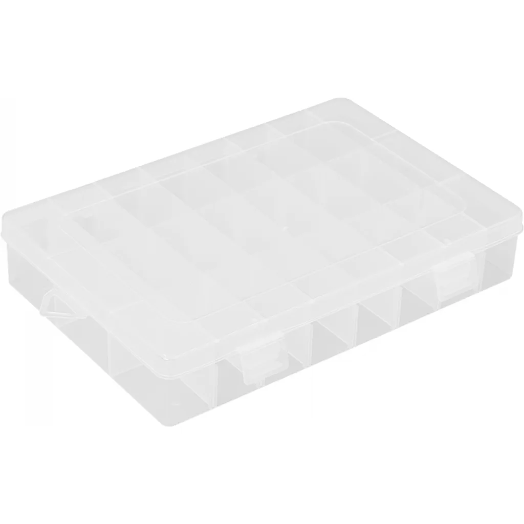 Imagen 3 de Caja c/Tapa 190x125x35mm Transparente Organizadora 24-Modular