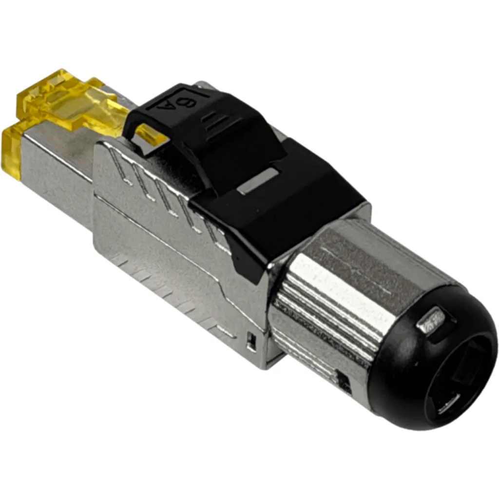 Imagen 2 de RJ45 Macho Blindado FTP Auto-Punchable Cat6 Unifilar Conector Metalico
