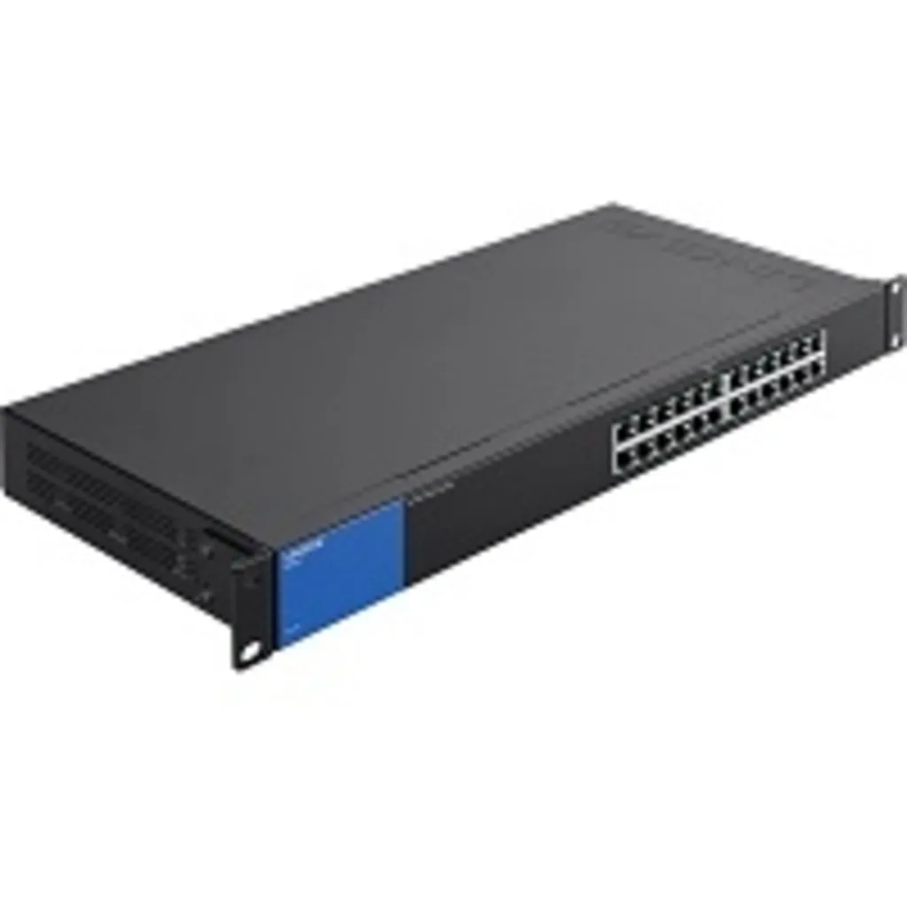 Switch Linksys LGS124, 24 Prts Gigabit 10/100/1000 48Gbps Montaje Bastidor Metal