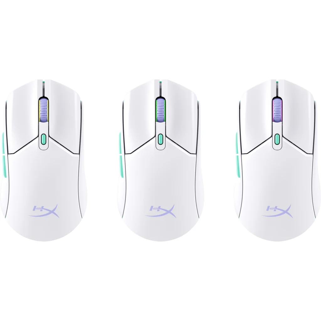 Imagen 4 de Mouse Gamer Inalámbrico HyperX Óptico 12000dpi Bluetooth 2.4GHz Blanco