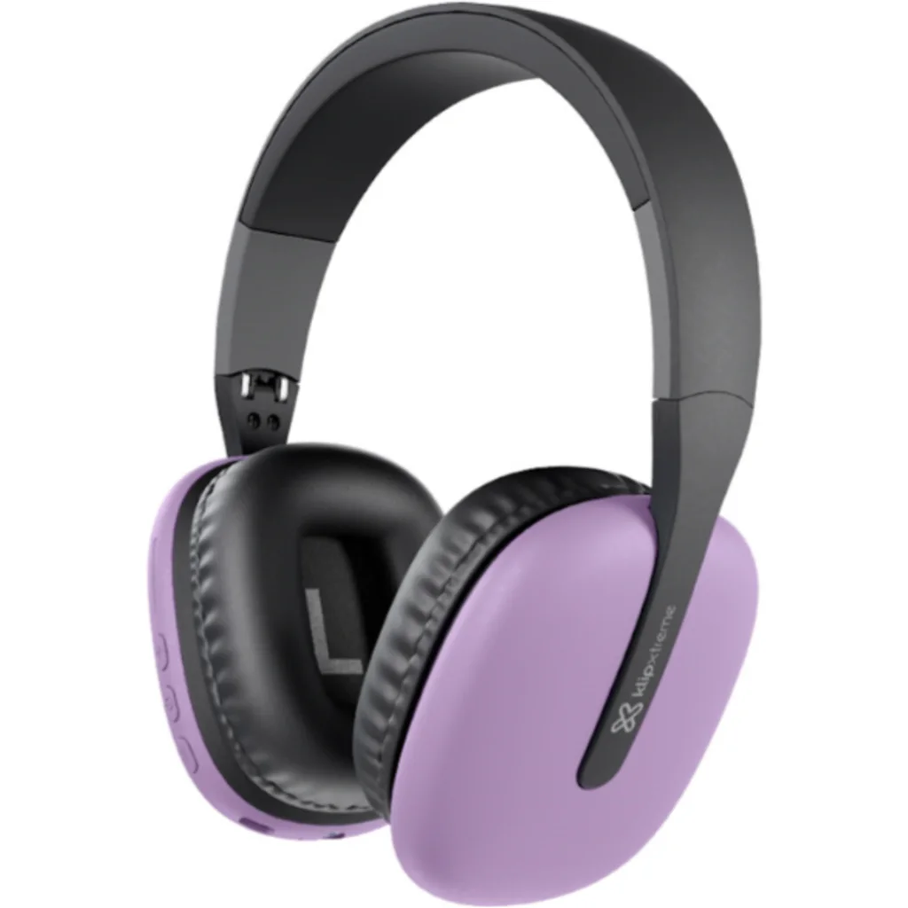 Klip Xtreme - KWH-010PR - Headphones - Para Home audio / Para Portable electronics / Para Professional audio / Para Cellular phone - Wireless - 25Hrs - Purple - BT