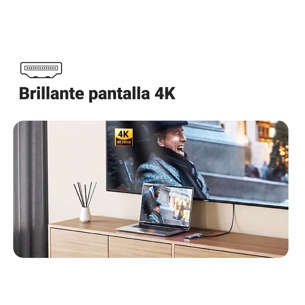Imagen 9 de Hub Multipuerto UGREEN USB-C. Entradas 2*USB 3.0 A+USB-C+HDMI 4K+SD/TF+PD