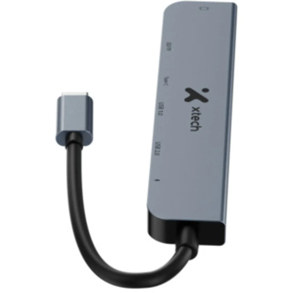 Imagen 4 de Adaptador Multipuertos Xtech, 7en1 USB-C a HDMI SD/TF USB2.0 USB3.0 2*USB-C