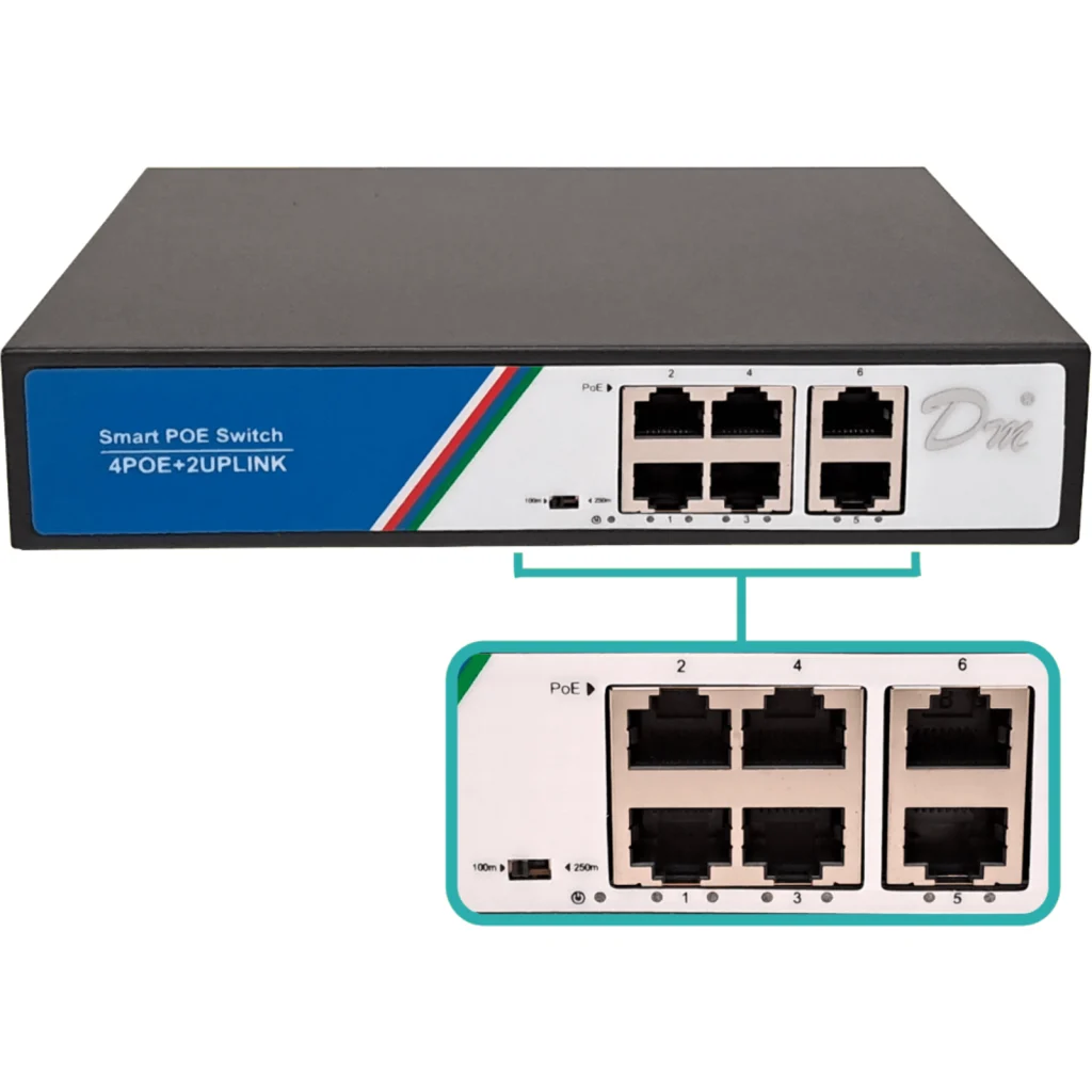 Imagen 3 de Switch 4-100-PoE-af 2-100 100-40VAC 78W C13 ZX-G0402FN
