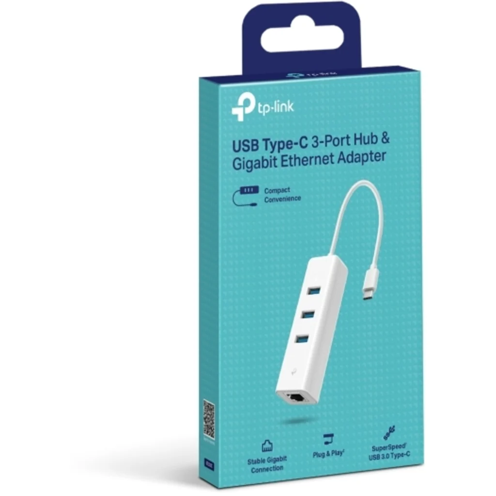 Imagen 3 de TP-LINK ADAPTADOR USB TYPE-C 3-PORT HUB & GIGABIT UN / UE330C