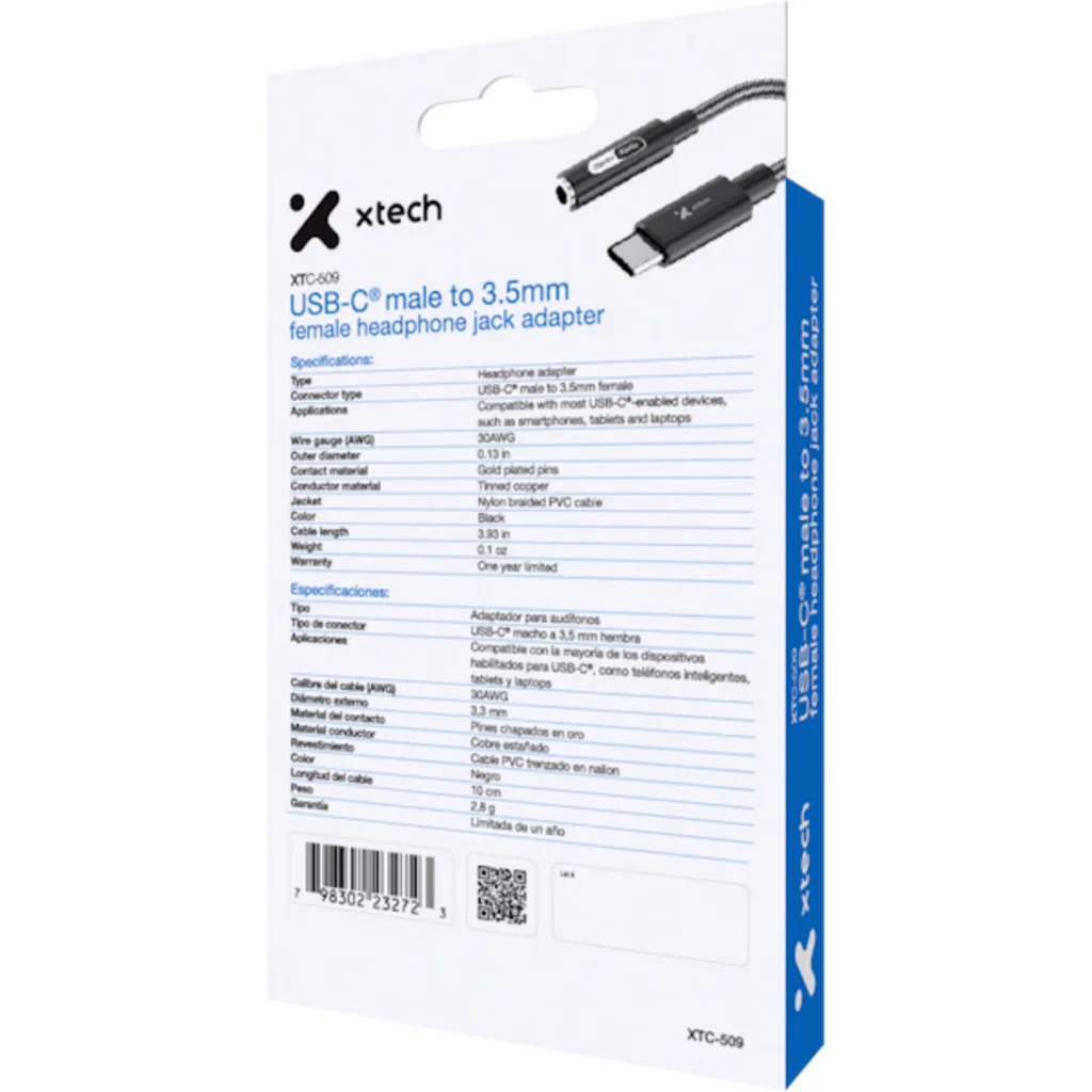 Imagen 7 de Cable Adaptador de Audio Xtech XTC-509, USB-C Macho a Jack 3.5mm Hembra