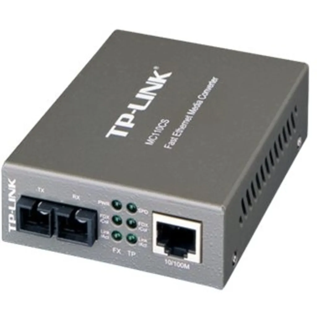 Transceiver TP-Link MC110CS SM Monomodo 100MBps 2-SC  20Km Plug 5.5 * 2.1mm