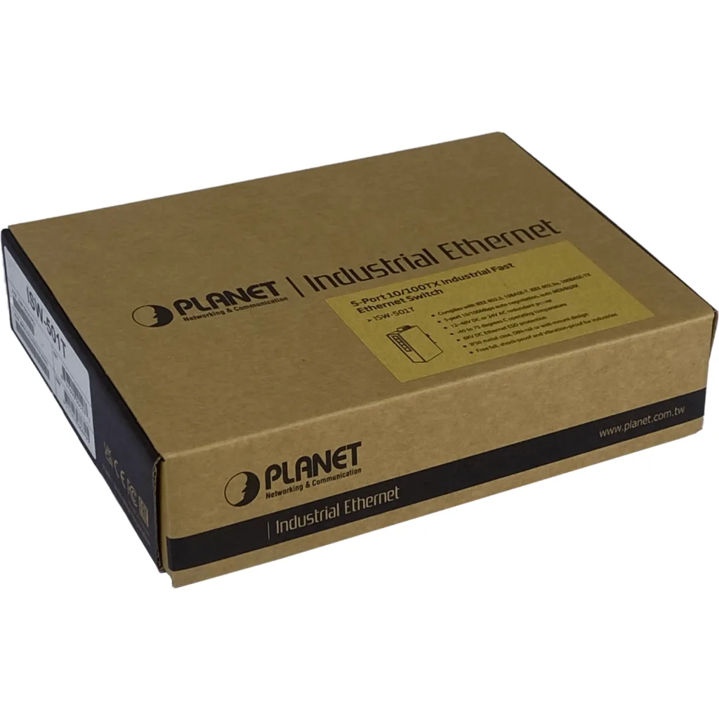 Imagen 4 de Switch Industrial Planet 5-100 5 Port 10/100TX No Admin Riel-DIN 12-48VDC