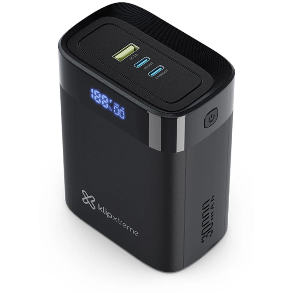 Imagen 2 de Power Bank KlipX KPB-850, 30.000mAh 140W, USB C PD, Negro