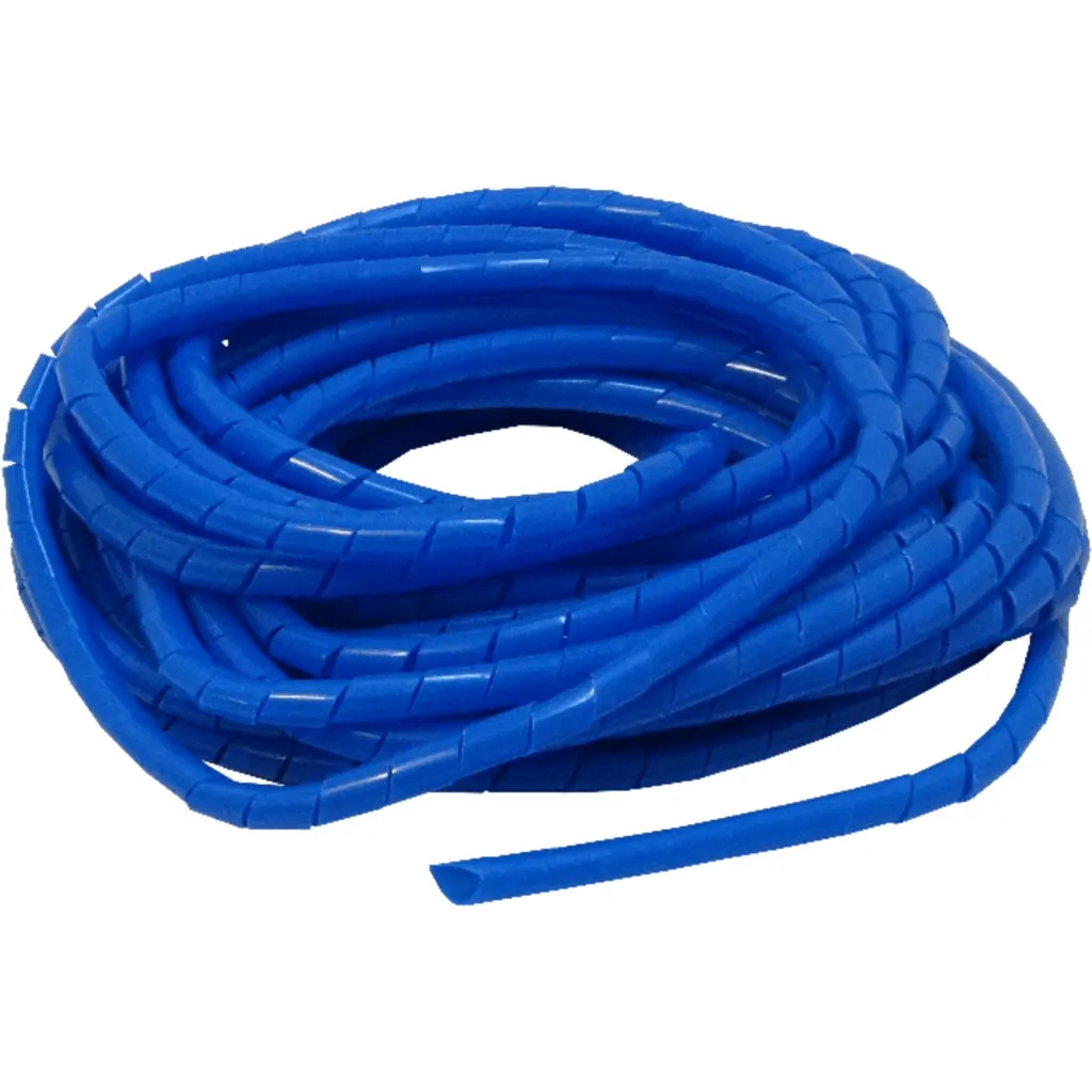 PE Azul 12mt 12/15/0,85mm Espiral Atrapa Cable Ordenador