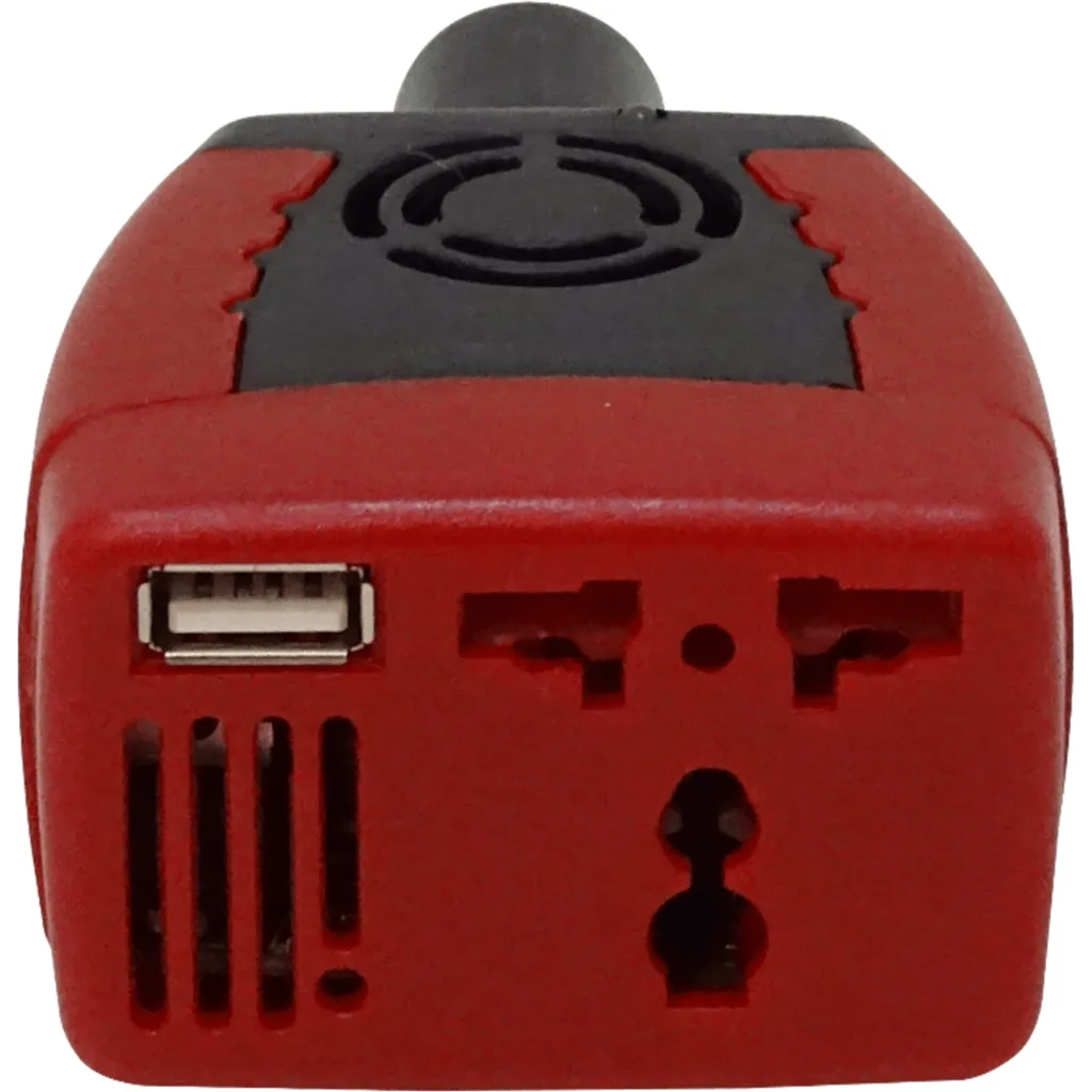 150W 12VDC-in/220V-out Inversor s/Ventilador USB-5V-500mA-OUT