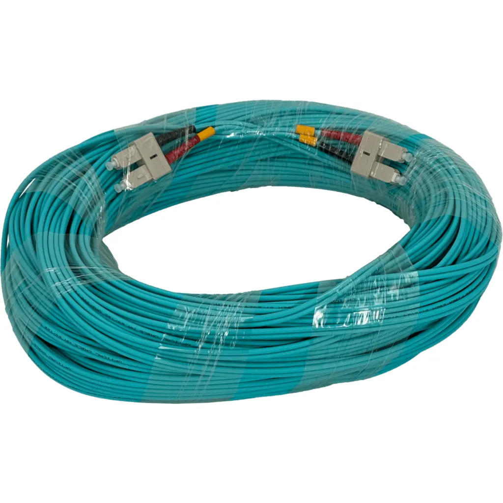 Imagen 2 de 60mt SC-SC OM3 MultiModo MM Duplex Jumper Fibra 3.0mm 50/125um LSZH