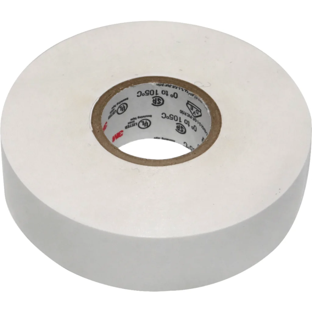 3M Cinta Blanca 19mm x 20mt 0,178mm 3/4pulg Vinilo Retarda-Fuego