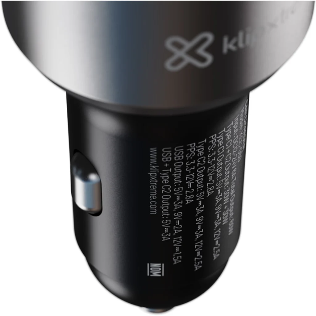 Imagen 8 de Klip Xtreme KCC-060 - Car power adapter - 60 Watt - 2 x 24 pin USB-C / 9 pin USB Type A - Cellular phone / Tablet - Car - Para Smartphones, tablets, small devices