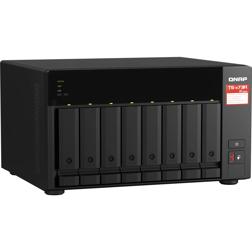 Imagen 2 de NAS QNAP TS-873A-8G AMD Ryzen V1500B 8 Bahías RAM 8GB LAN USB RAID 