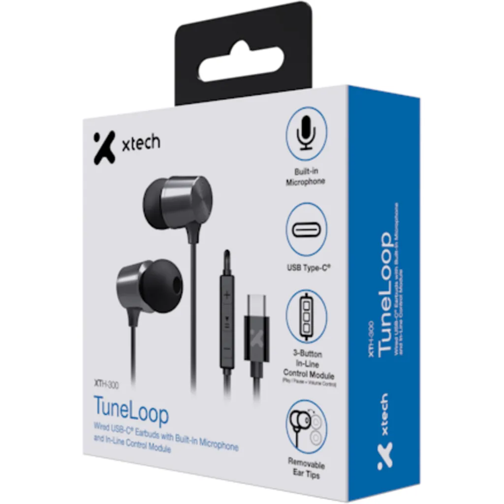 Imagen 3 de Xtech - XTH-300 - Earphones - Para Cellular phone - Wired - USB-C(r) with Mic Tu