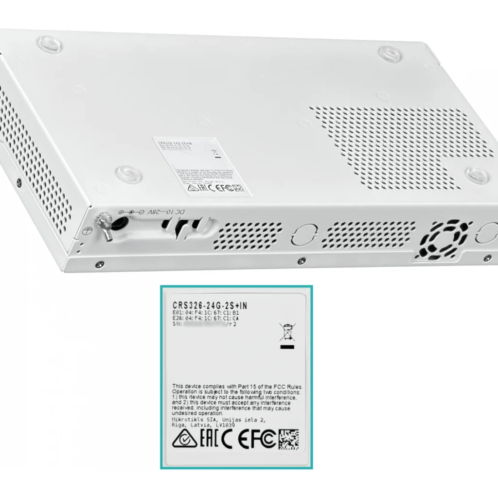 Imagen 1 de Switch MikroTik CRS326-24G-2S+IN, 24 Prts 10/100/1000 2x SFP+ Administrable
