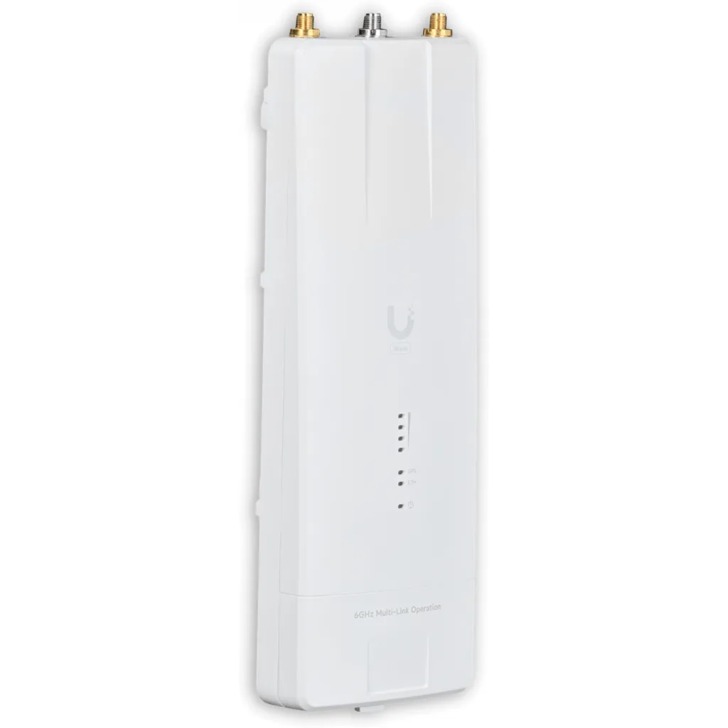 UI 6/5GHz/WiFi7 1-10G 1-SFP+ 2-RPSMA-H .SMA-GPS inc54V PTP 24dBm IPX6