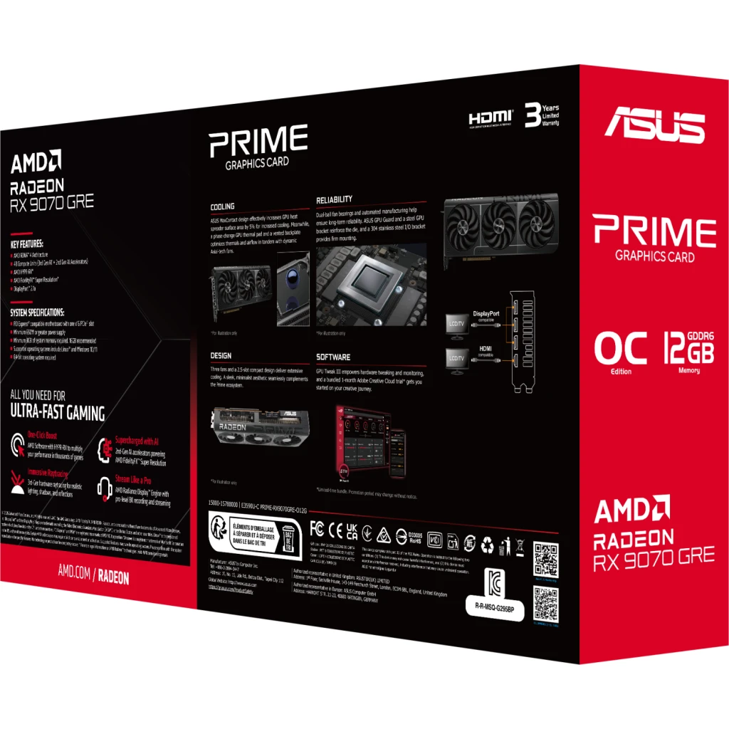 Imagen 11 de Tarjeta de Video Asus Prime Radeon RX9070GRE O 12G